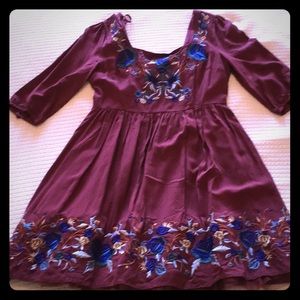 Sunny girl maroon dress